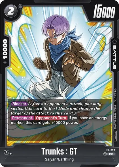 Trunks : GT - FP-020, Fusion World Promotion Cards and Packs FP-020