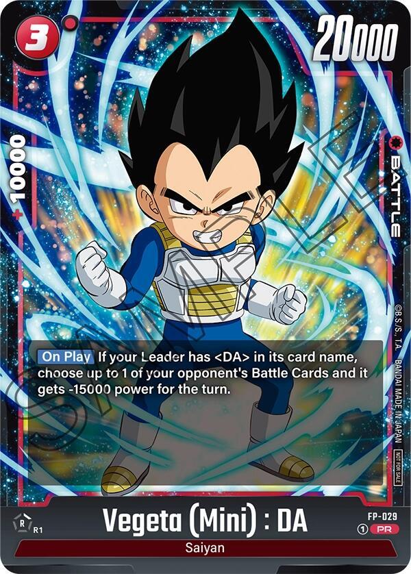 Vegeta (Mini) : DA - FP-029, Fusion World Promotion Cards and Packs FP-029