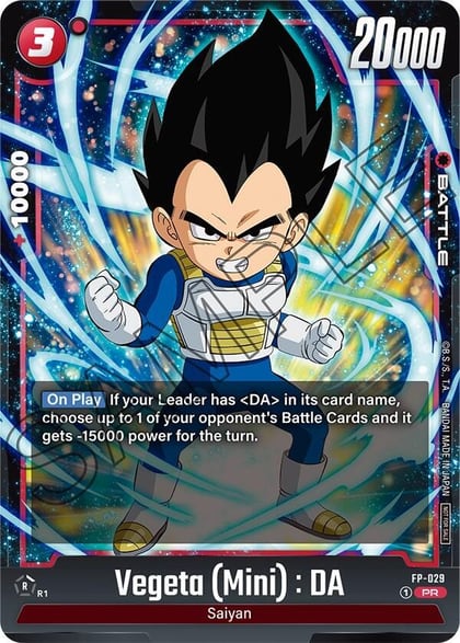 Vegeta (Mini) : DA - FP-029, Fusion World Promotion Cards and Packs FP-029
