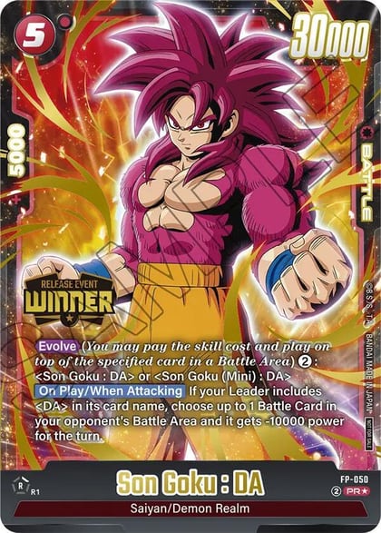 Son Goku : DA - FP-050 (Release Event Winner), Fusion World Promotion Cards and Packs FP-050