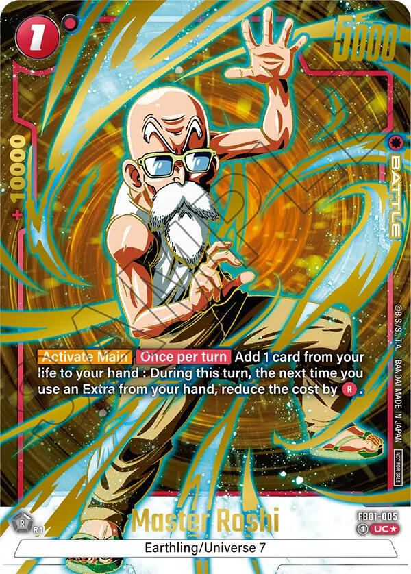 Master Roshi - FB01-005 (Championship Pack 01) (Gold), Tournament and Championship Promos FB01-005