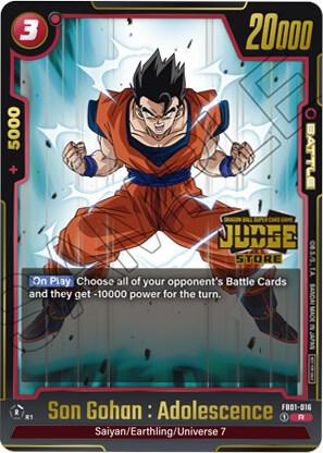 Son Gohan : Adolescence (Judge Pack (Store Judge) 01), Tournament and Championship Promos FB01-016