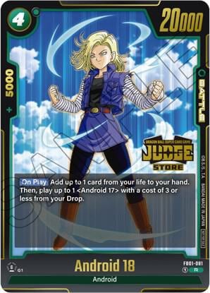 Android 18 - FB01-081 (Judge Pack (Store Judge) 01), Tournament and Championship Promos FB01-081