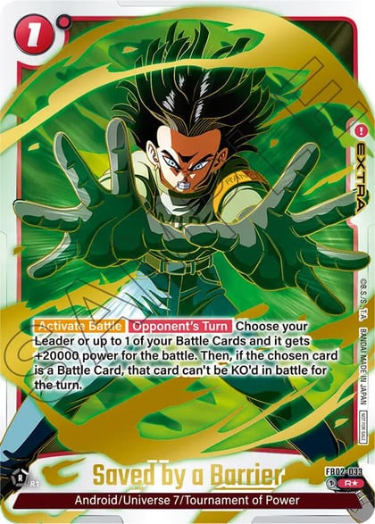 Saved by a Barrier - FB02-033 (Championship Pack 01) (Gold), Tournament and Championship Promos FB02-033