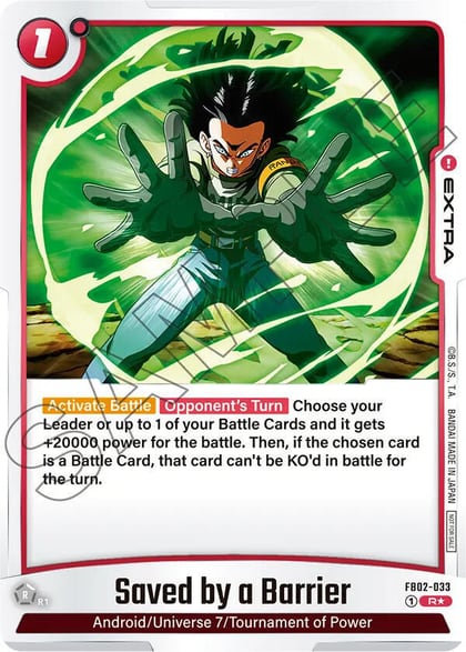 Saved by a Barrier - FB02-033 (Championship Pack 01), Tournament and Championship Promos FB02-033