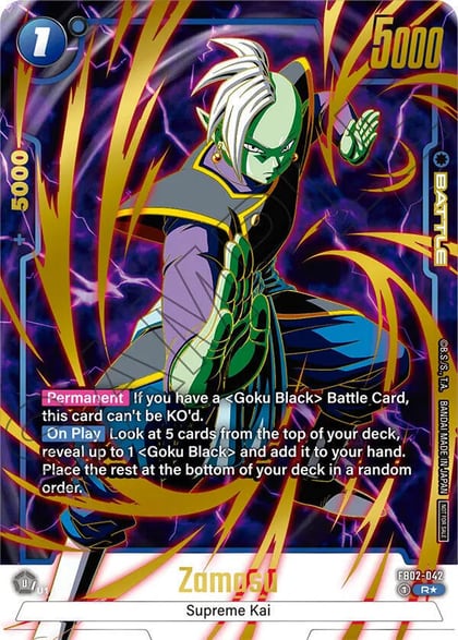 Zamasu - FB02-042 (Championship Pack 01) (Gold), Tournament and Championship Promos FB02-042
