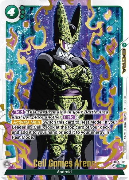 Cell Games Arena - FB02-102 (Championship Pack 02) (Gold), Tournament and Championship Promos FB02-102