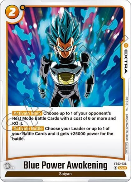 Blue Power Awakening - FB02-136 (Tournament Pack 02), Tournament and Championship Promos FB02-136