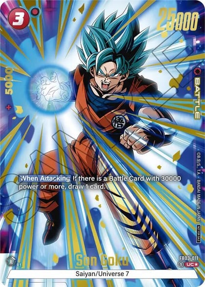 Son Goku - FB03-011 (Championship Pack 02) (Gold), Tournament and Championship Promos FB03-011