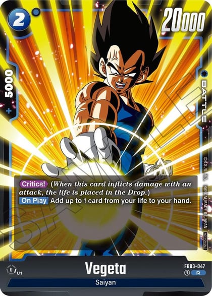 Vegeta (Limited Pack 01), Tournament and Championship Promos FB03-047