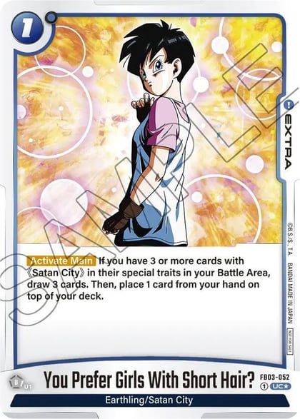You Prefer Girls With Short Hair? (Tournament Pack 03), Tournament and Championship Promos FB03-052