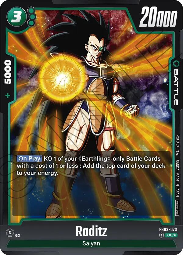 Raditz (Tournament Pack 03), Tournament and Championship Promos FB03-073