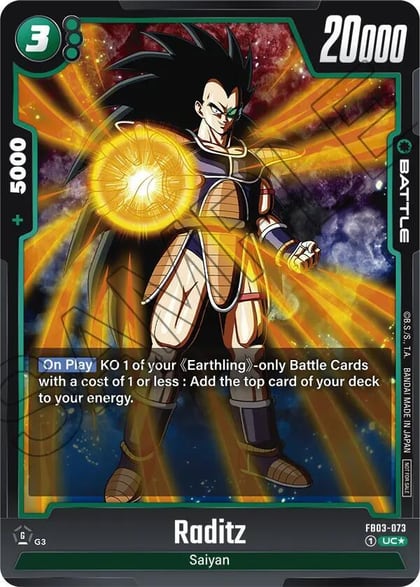Raditz (Tournament Pack 03), Tournament and Championship Promos FB03-073
