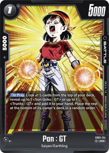 Pan : GT (Tournament Pack 03), Tournament and Championship Promos FB03-124