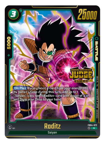 Raditz (Judge Pack (Event Judge) 03), Tournament and Championship Promos FB04-072