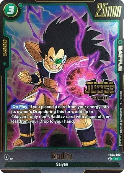 Raditz (Judge Pack (Store Judge) 03), Tournament and Championship Promos FB04-072
