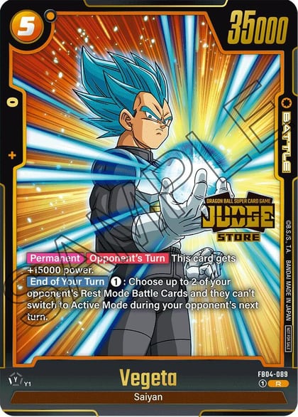Vegeta (Judge Pack (Store Judge) 03), Tournament and Championship Promos FB04-089