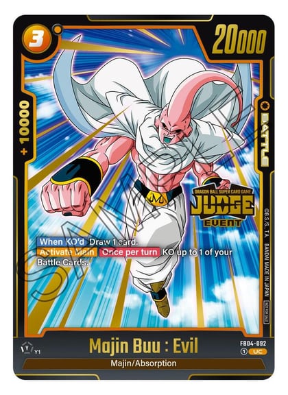 Majin Buu : Evil (Judge Pack (Event Judge) 03), Tournament and Championship Promos FB04-092