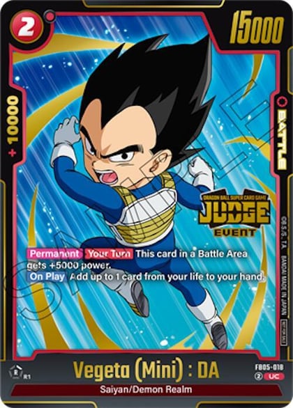 Vegeta (Mini) : DA (Judge Pack (Event Judge) 04), Tournament and Championship Promos FB05-018