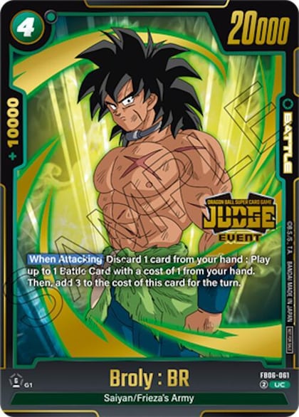 Broly : BR (Judge Pack (Event Judge) 04), Tournament and Championship Promos FB06-061
