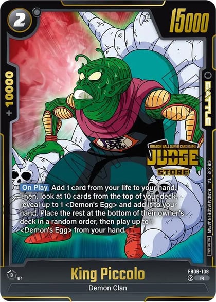King Piccolo (Judge Pack (Store Judge) 04), Tournament and Championship Promos FB06-108