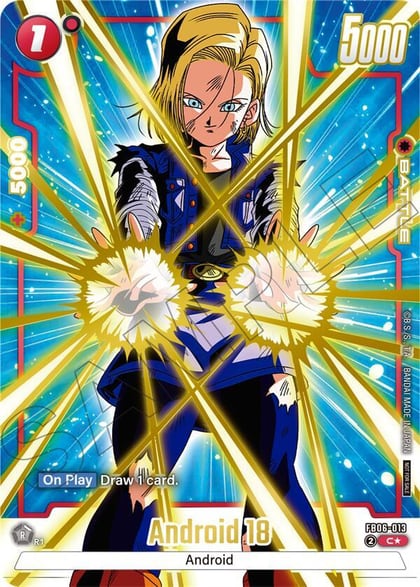 Android 18 (Limited Pack 02) (Alternate Art), Tournament and Championship Promos FB07-013
