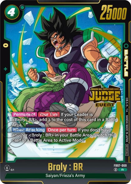 Broly : BR (Judge Pack (Event Judge) 05), Tournament and Championship Promos FB07-069
