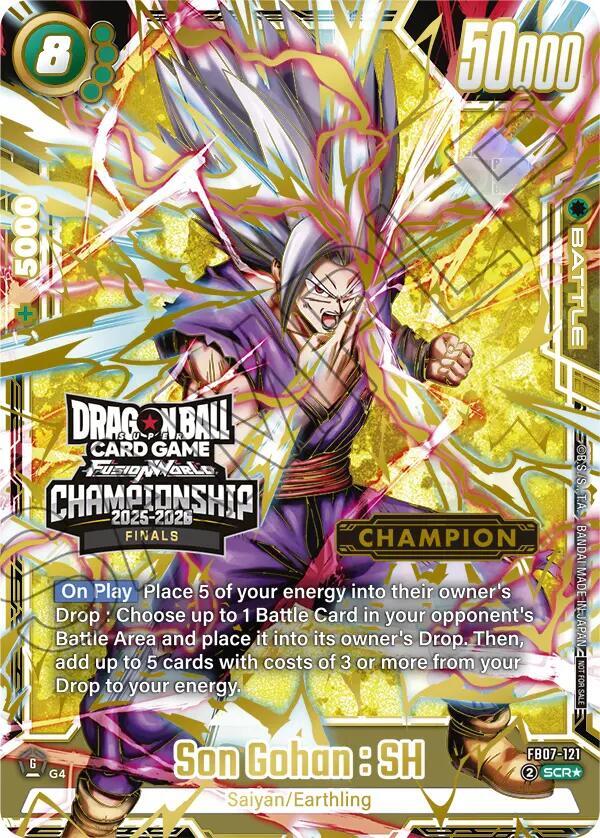 Son Gohan : SH - FB07-121 (Championship 2025-2026 Finals Champion), Tournament and Championship Promos FB07-121