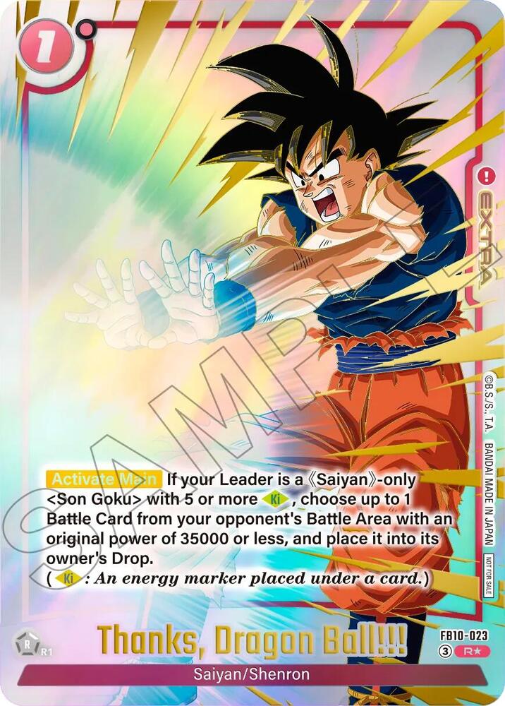 Thanks Dragon Ball!!! (Limited Pack 26-27 WAVE2), Tournament and Championship Promos FB10-023