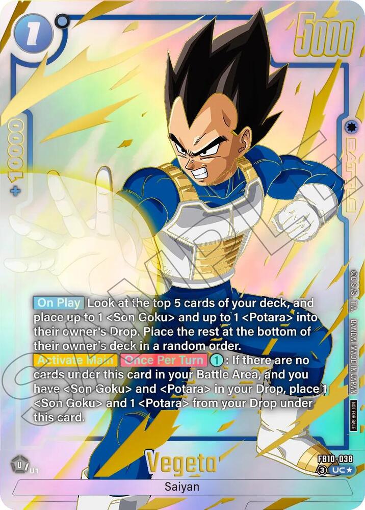 Vegeta - FB10-038 (Limited Pack 26-27 WAVE2), Tournament and Championship Promos FB10-038