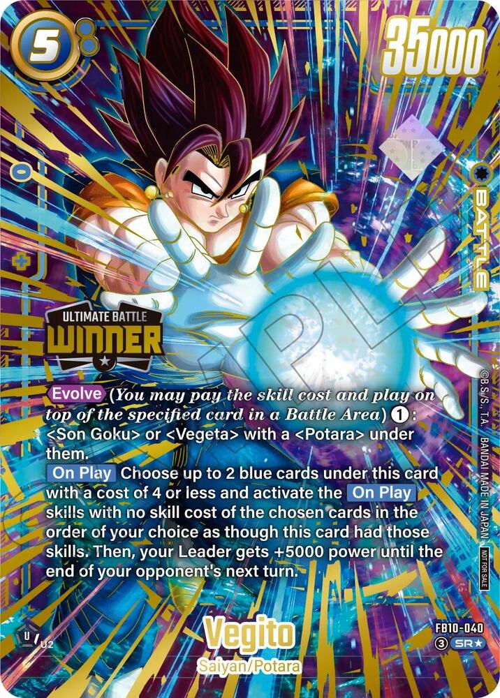 Vegito - FB10-040 (Ultimate Battle 2026 Vol. 3 Winner), Tournament and Championship Promos FB10-040