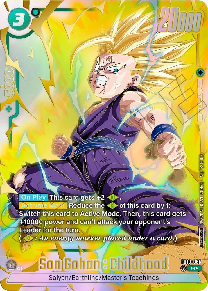 Son Gohan : Childhood - FB10-055 (Limited Pack 26-27 WAVE2), Tournament and Championship Promos FB10-055