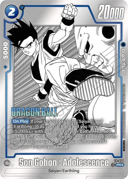 Son Gohan : Adolescence - FP-058 (Tournament Pack MANGA ver. SPECIAL), Tournament and Championship Promos FP-058