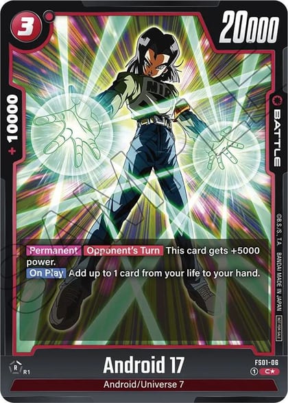 Android 17 (Tournament Pack 01), Tournament and Championship Promos FS01-06