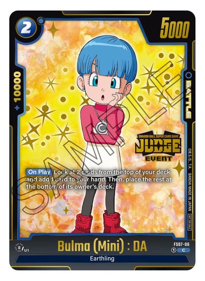 Bulma (Mini) : DA (Judge Pack (Event Judge) 03), Tournament and Championship Promos FS07-06