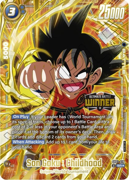 Son Goku : Childhood - SB01-018 (Ultimate Battle 2025 Vol.4 Winner), Tournament and Championship Promos SB01-018