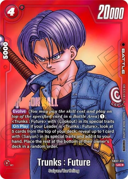 Trunks : Future - SB02-011 (Limited Pack MANGA Version 02), Tournament and Championship Promos SB02-011
