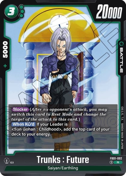 Trunks : Future - FB01-092, Awakened Pulse FB01-092