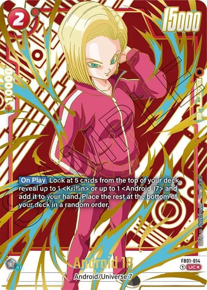 Android 18 - FB01-014 (Alternate Art), Awakened Pulse Alternate Art Reprints FB01-014