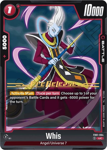 Whis, Awakened Pulse Pre-Release Cards FB01-004