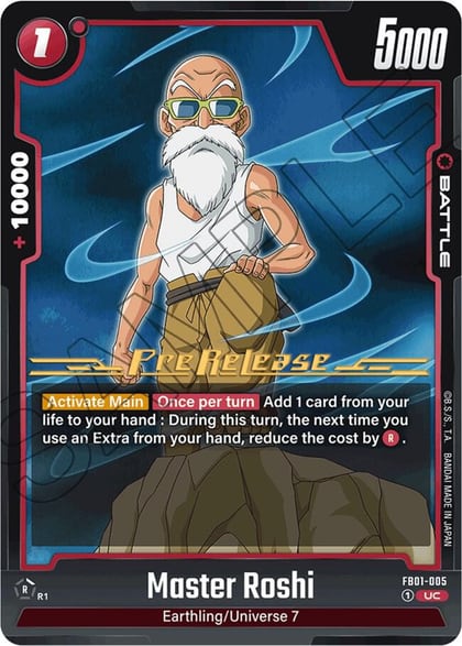 Master Roshi, Awakened Pulse Pre-Release Cards FB01-005