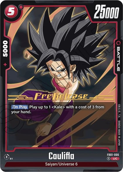 Caulifla, Awakened Pulse Pre-Release Cards FB01-006