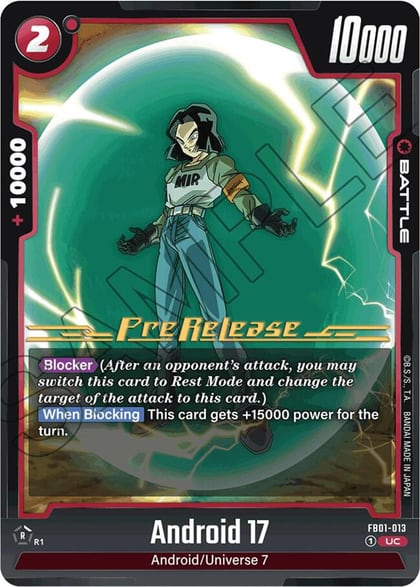 Android 17 - FB01-013, Awakened Pulse Pre-Release Cards FB01-013