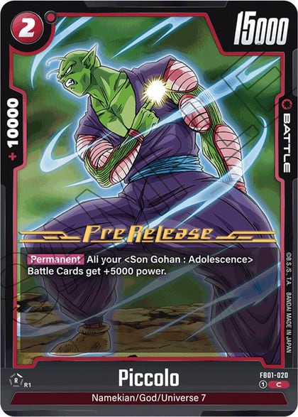 Piccolo - FB01-020, Awakened Pulse Pre-Release Cards FB01-020