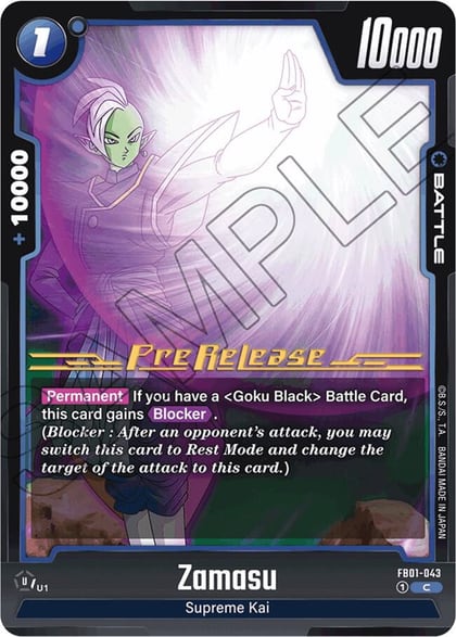 Zamasu - FB01-043, Awakened Pulse Pre-Release Cards FB01-043