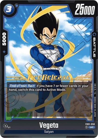 Vegeta - FB01-058, Awakened Pulse Pre-Release Cards FB01-058