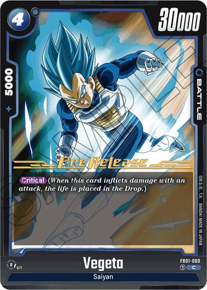 Vegeta - FB01-060, Awakened Pulse Pre-Release Cards FB01-060