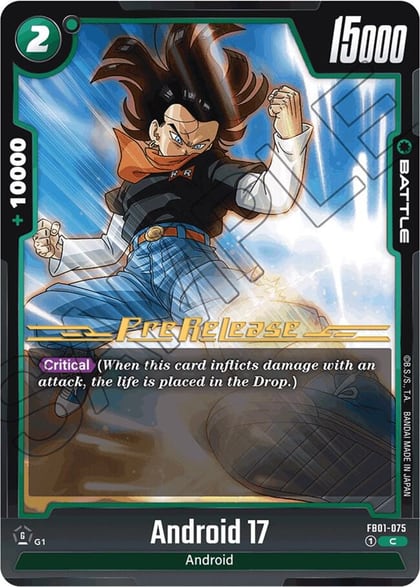 Android 17 - FB01-075, Awakened Pulse Pre-Release Cards FB01-075