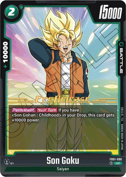 Son Goku - FB01-086, Awakened Pulse Pre-Release Cards FB01-086