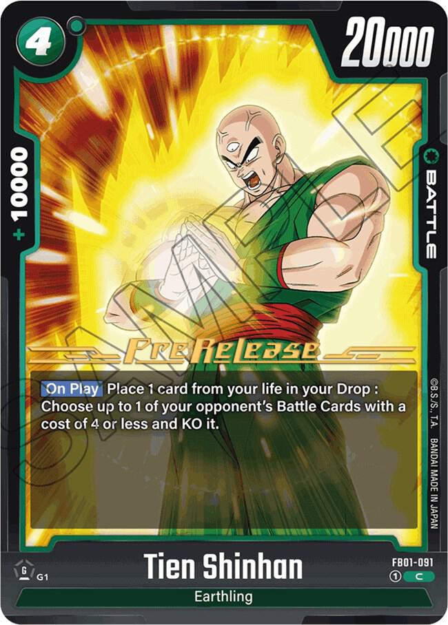 Tien Shinhan - FB01-091, Awakened Pulse Pre-Release Cards FB01-091